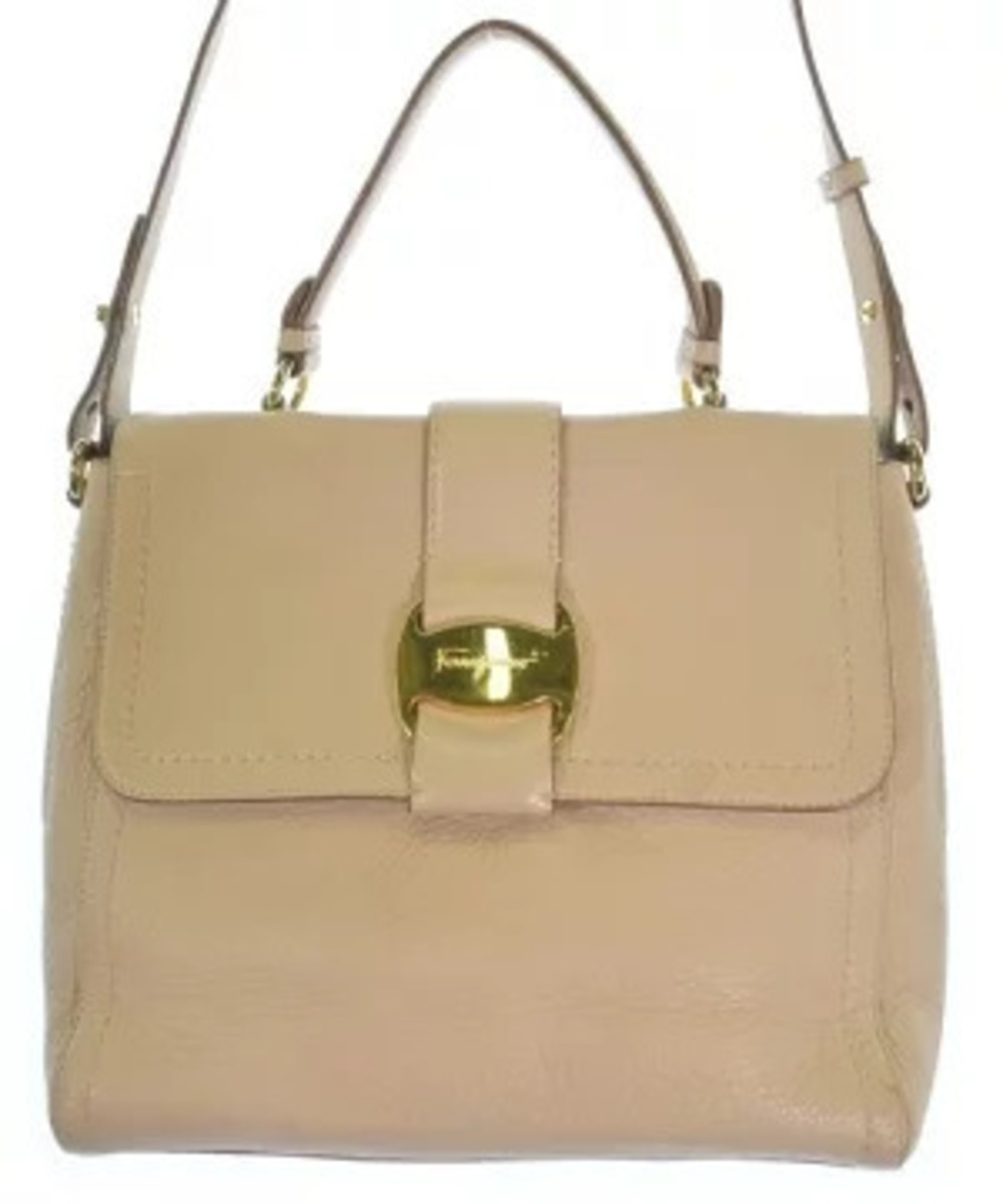 Salvatore Ferragamo Sofia Gancini Leather 2Way Shoulder Bag Tan
